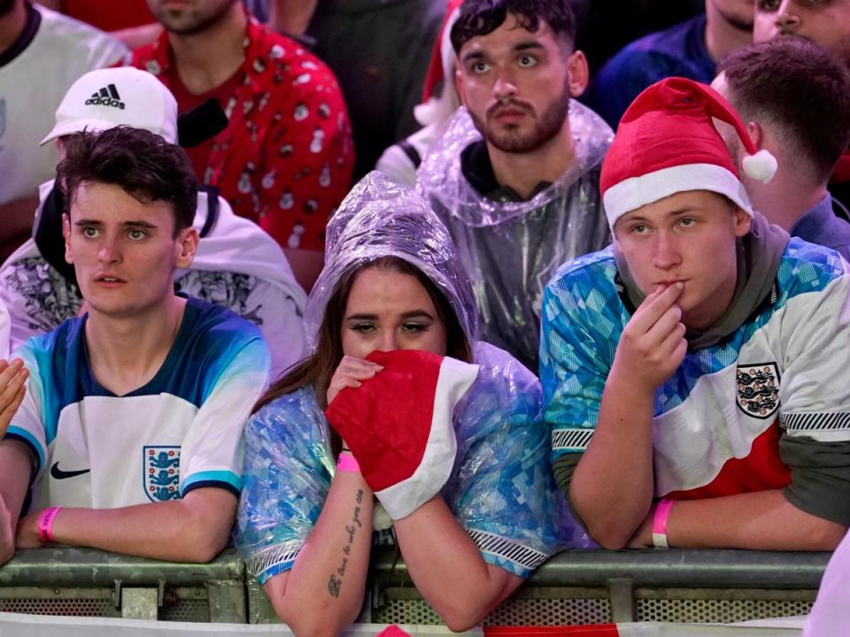 England fans at Boxpark, Wembley (PA)