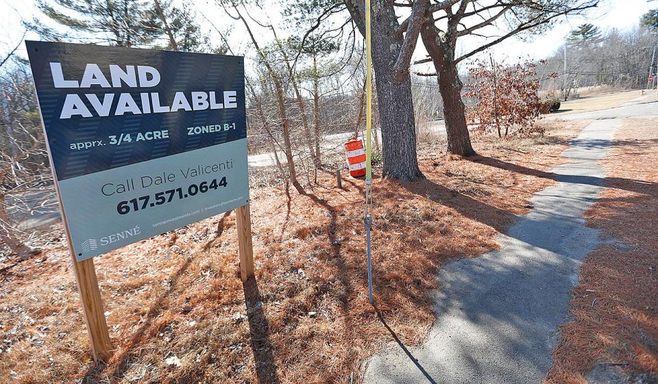 This vacant lot on Park Ave West in Weymouth could become condos.