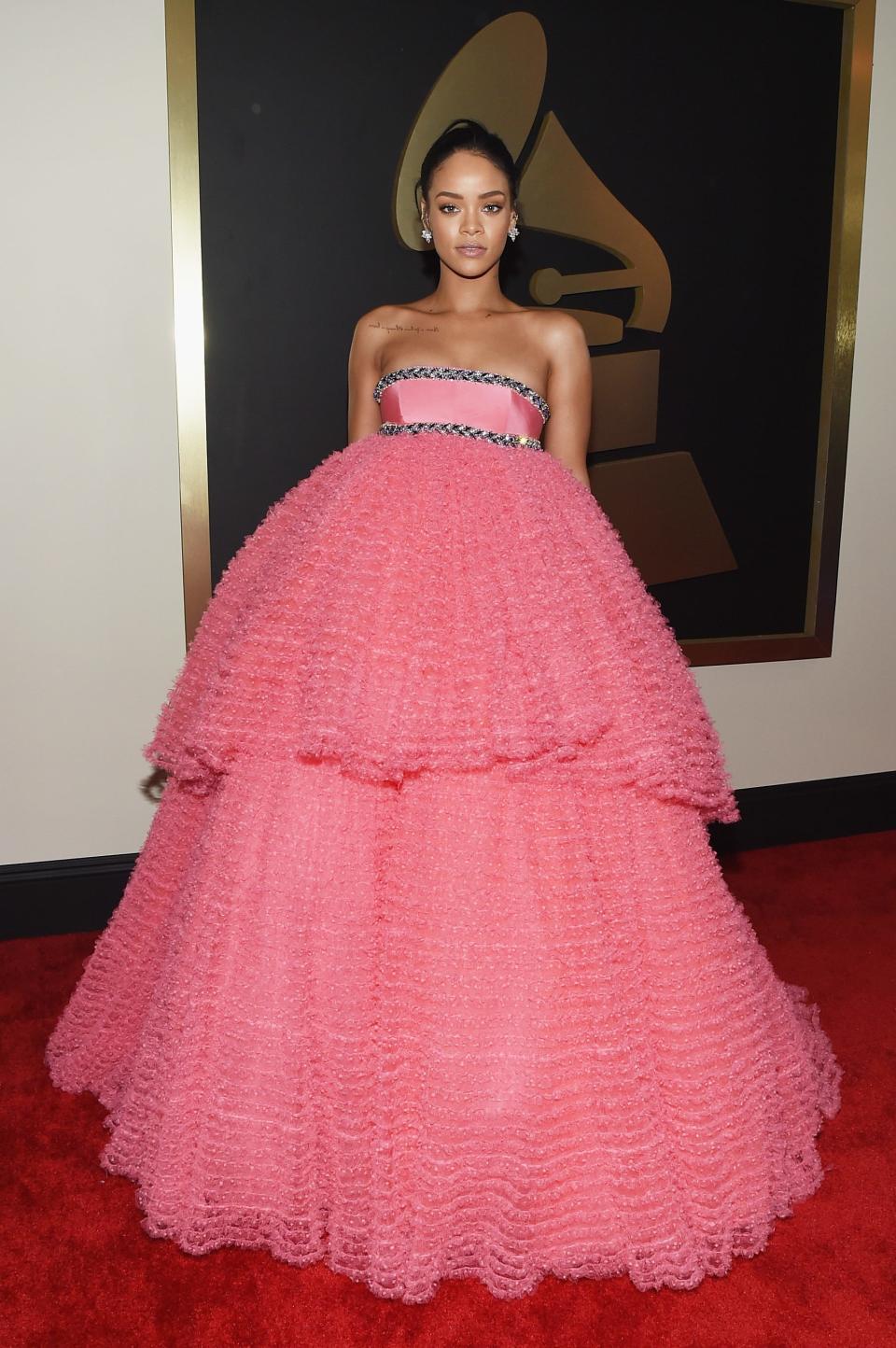 Rihanna Grammys princess dress