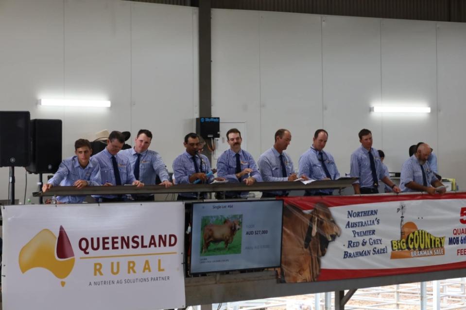 Auctioneers at the Big Country Brahman Sale.&nbsp;— Picture via Facebook/Big Country Brahman Sale