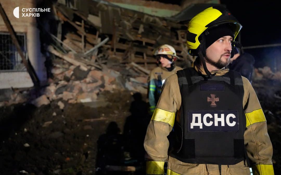 Rescue workers in Kharkiv, Ukraine during war with Russia