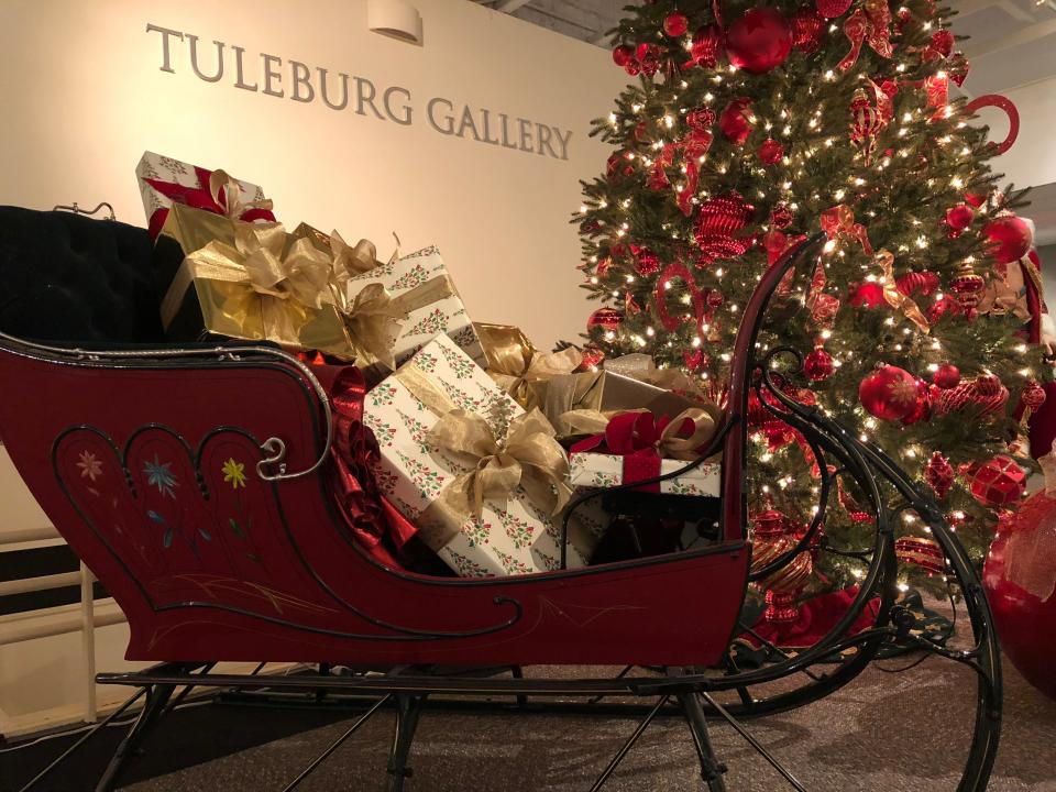 Tree and sleigh, decorated at The Haggin Museum