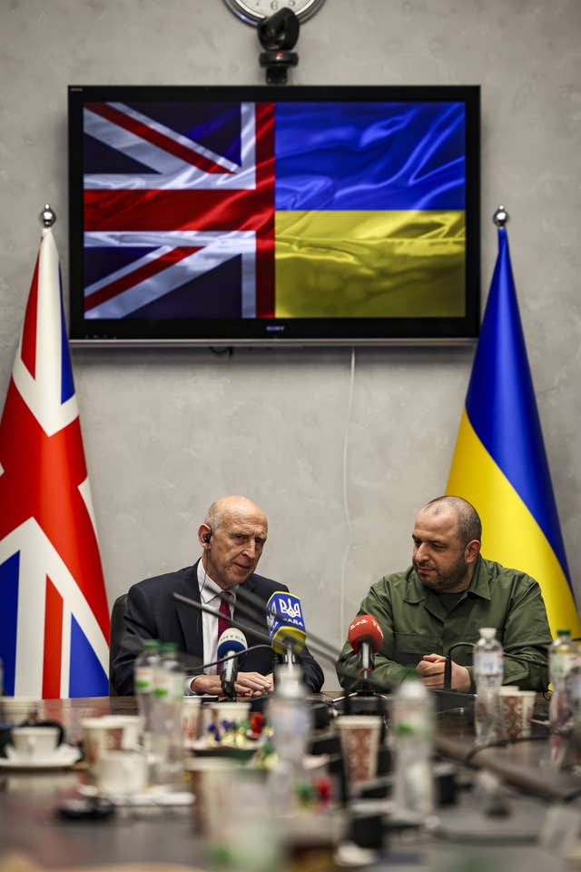 Defence Secretary John Healey met his Ukrainian counterpart defence minister Rustem Umerov