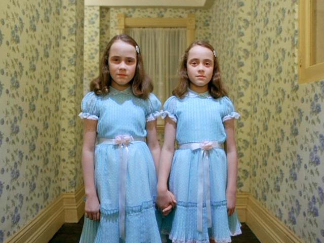 Lisa and Louise Burns in The Shining, which is often copied at Halloween