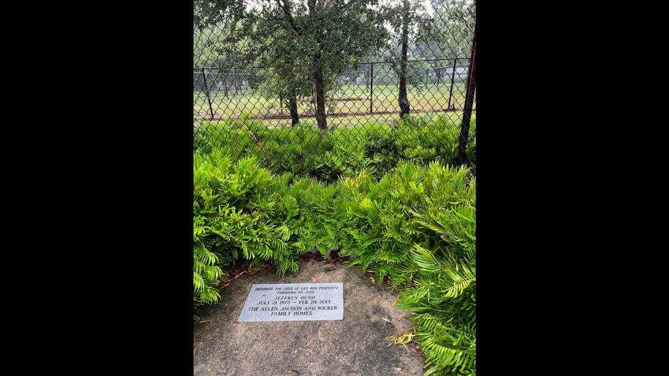 Jeffrey Bush was killed when a sinkhole opened up beneath his home in 2013, according to Florida officials. A memorial to him now sits outside of the site where it occurred.