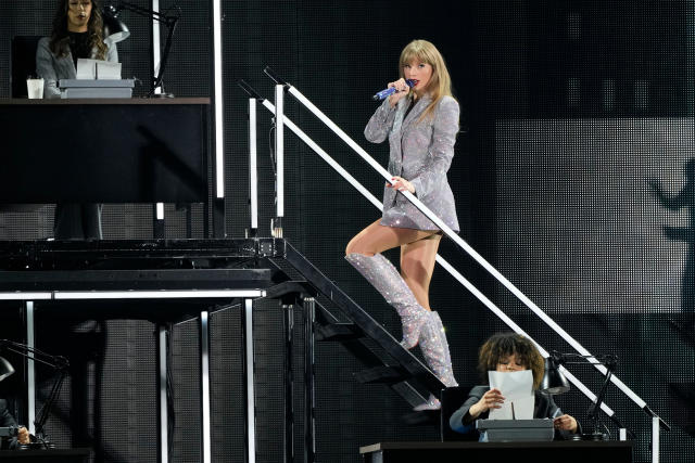 Taylor Swift Shines with HAIM in Louboutin Boots on Her Eras Tour –  Footwear News