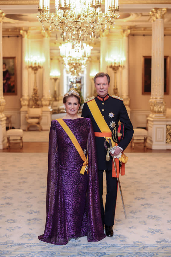 Los grandes duques de Luxemburgo Enrique y María Teresa