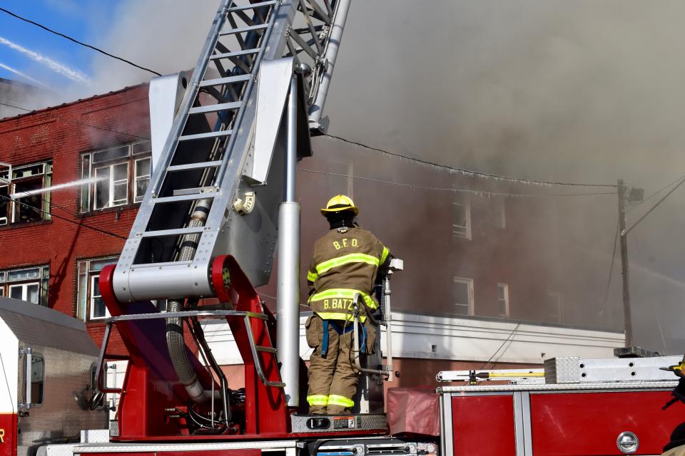 An apartment at 159 Conklin Ave. burned down in Binghamton in February. The property is owned by 159 Conklin Ave LLC, which the city says is tied to Isaac Anzaroot. A Connecticut woman was charged with second-degree arson in the South Side fire.