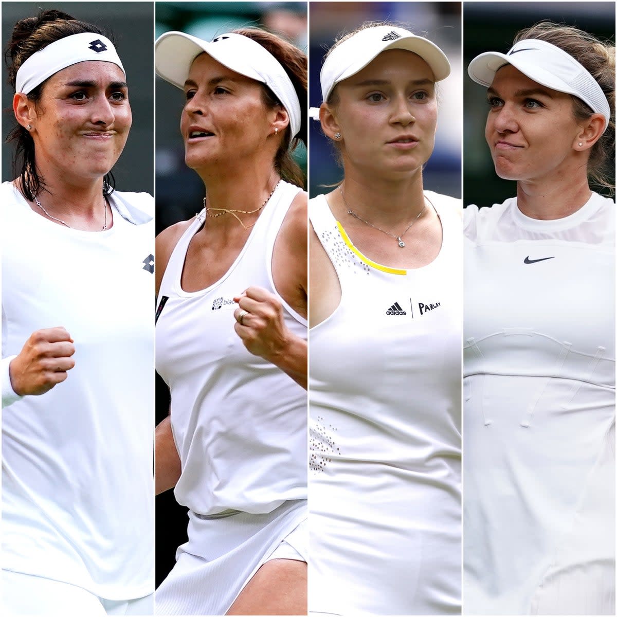 Ons Jabeur, Tatjana Maria, Elena Rybakina and Simona Halep (PA)