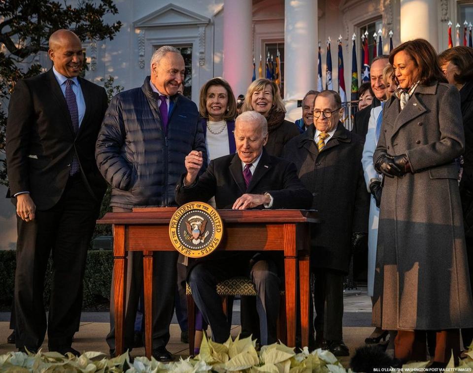 President Biden at signing ceremony