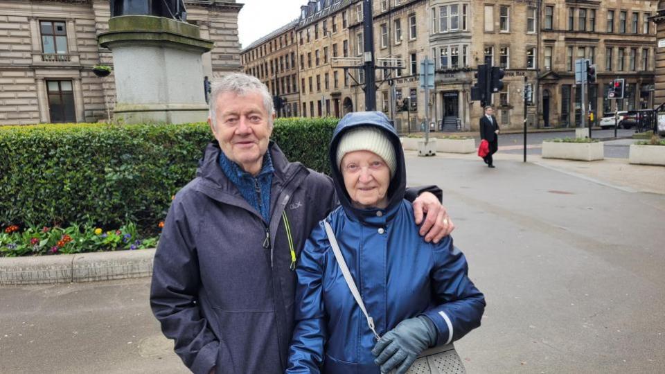 Glasgow Times: Billy Wright, 82, with his wife Jean, said the Commonwealth Games could be good for businesses in the city