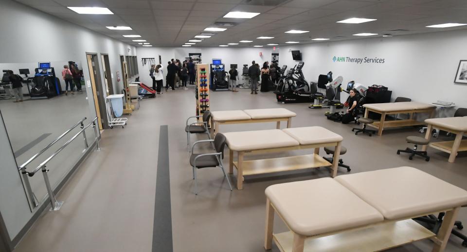 A large physical-therapy space is one part of the newly-opened Allegheny Health Network sports medicine and performance facility at Erie Sports Center.
