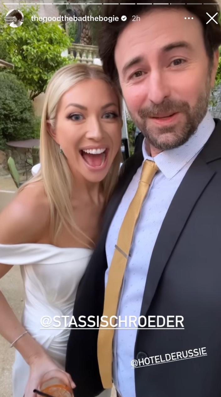 Stassi Schroeder Clark and Beau Clark smile for a selfie.