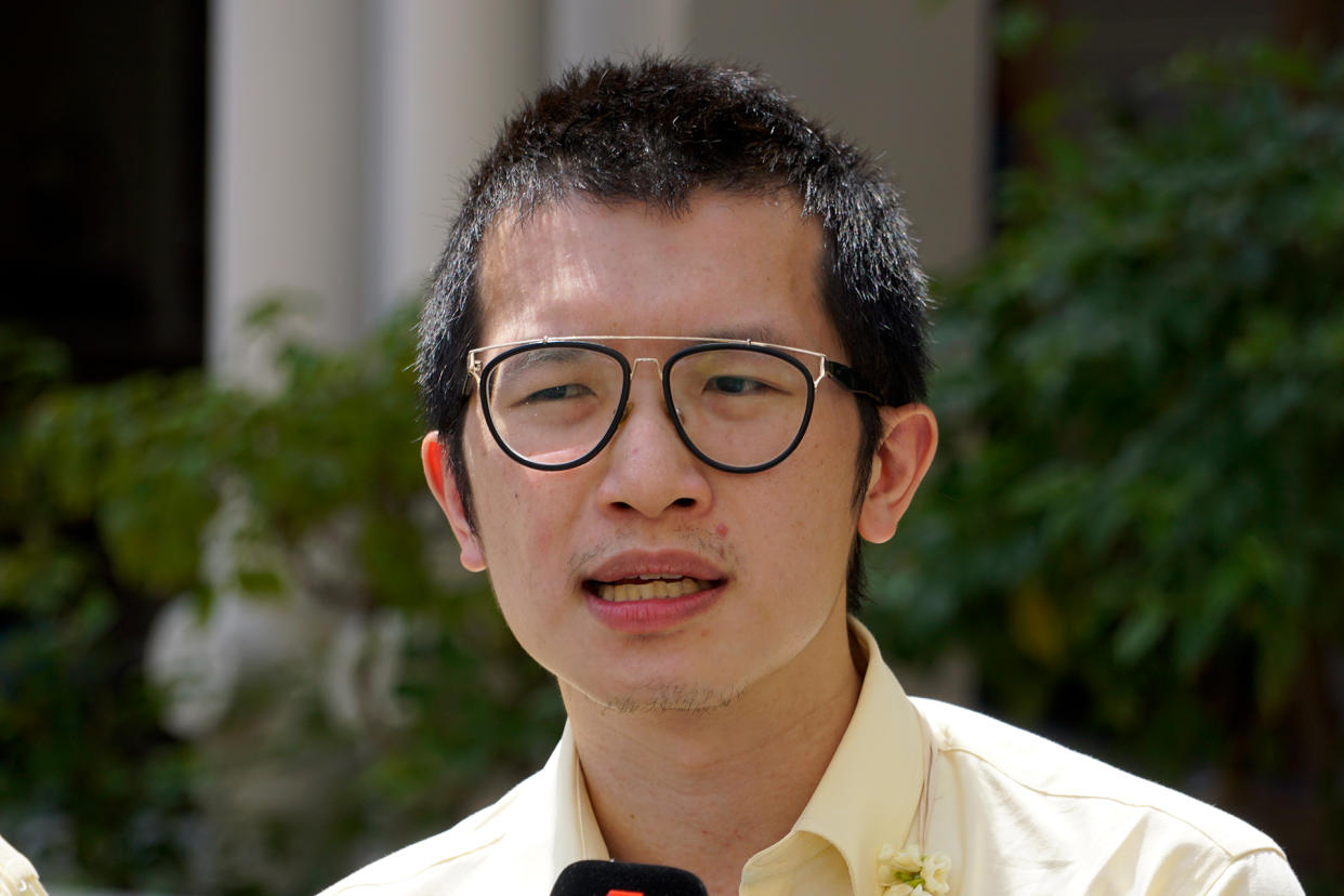 Charles Yeo, one of the Reform Party’s team of candidates contesting Ang Mo Kio GRC, seen at Deyi Secondary School on Nomination Day (30 June). (PHOTO: Dhany Osman / Yahoo News Singapore)