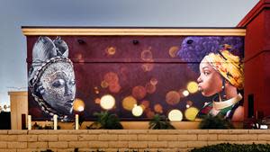 The new mural celebrates Black History Month with a tribute to Black American culture