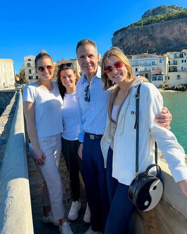 <p>The Cuomo Family</p> Mariah Kennedy-Cuomo pictured with her sisters and father, Andrew Cuomo in Italy.