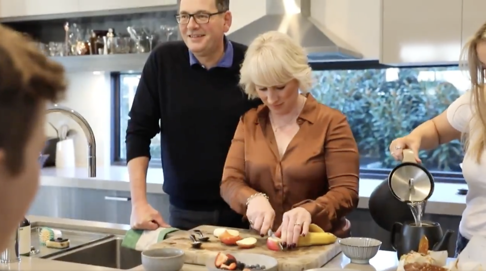 Daniel Andrews with his wife Catherine.