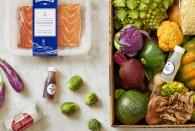<p>Instead of spending all night at the grocery store or in the kitchen, Blue Apron delivers pre-measured ingredients for simple recipes straight to your door.<br></p><p>Meals start at <a rel="nofollow noopener" href="https://www.blueapron.com/pages/pricing" target="_blank" data-ylk="slk:just $9.99 per serving;elm:context_link;itc:0;sec:content-canvas" class="link ">just $9.99 per serving</a> and you can choose the two-person plan (which comes with two or three meals per week) or the family plan (which comes with up to four meals per week). If you're a wino, check out the company's <a rel="nofollow noopener" href="https://www.blueapron.com/wine" target="_blank" data-ylk="slk:wine delivery options;elm:context_link;itc:0;sec:content-canvas" class="link ">wine delivery options</a>. </p><p><a rel="nofollow noopener" href="https://www.blueapron.com/" target="_blank" data-ylk="slk:SUBSCRIBE NOW;elm:context_link;itc:0;sec:content-canvas" class="link ">SUBSCRIBE NOW</a></p>