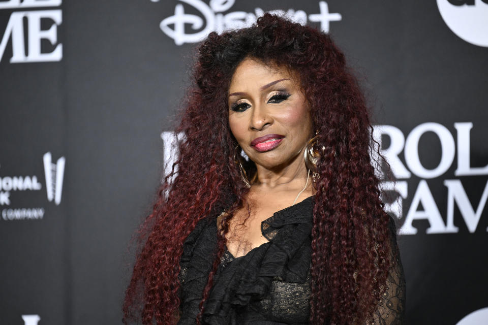 Chaka Khan poses in the press room during the Rock & Roll Hall of Fame Induction Ceremony on Friday, Nov. 3, 2023, at Barclays Center in New York. (Photo by Evan Agostini/Invision/AP)