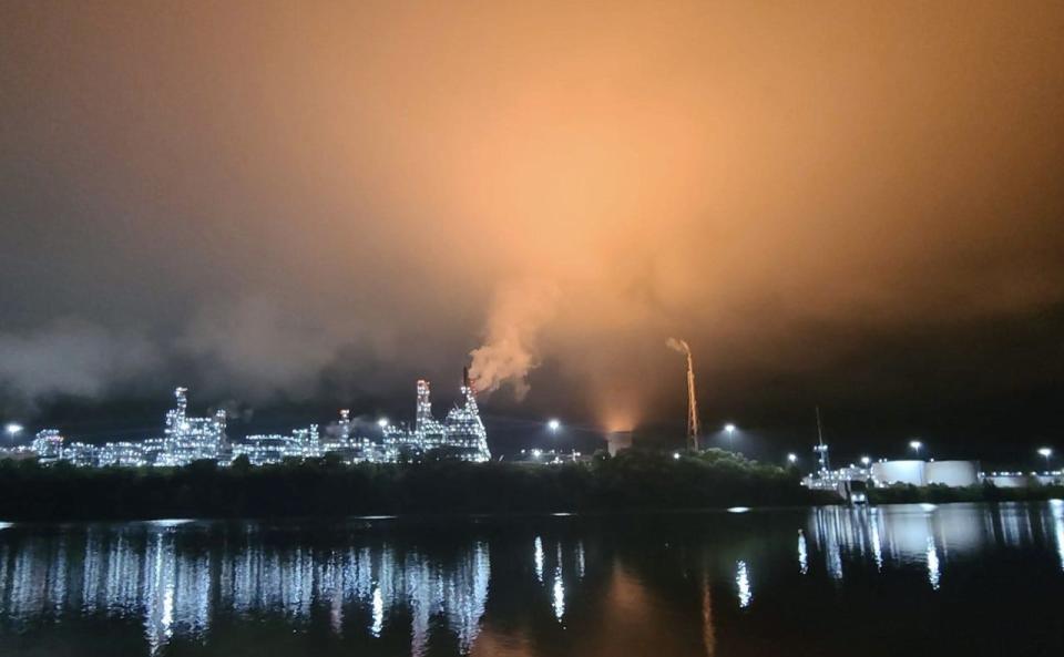 Residents in recent months have reported an orange glow in the sky during Shell's gas flaring, which the company maintains should be rare moving forward.
