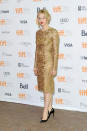 WORST: This dress is absolutely beautiful, with intricate detailing and a beautiful cut. And "Antiviral" star Sarah Gadon herself is an incredibly beautiful woman. Unfortunately, the dress' gold hue washes out Gadon, whose skin is already incredibly pale. We love the shoes, though!