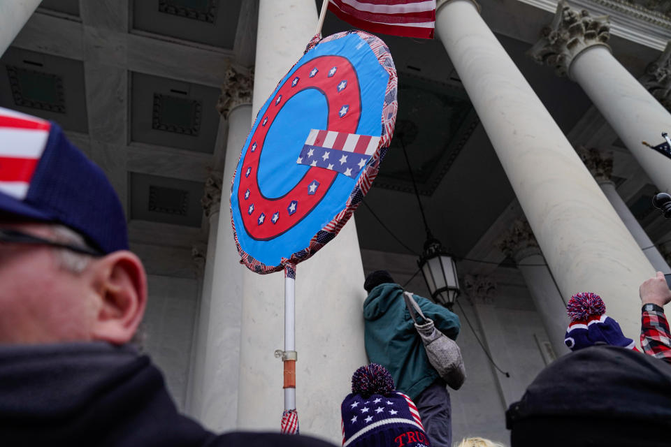 Crowds gather outside the U.S. Capitol for the "Stop the Steal" rally on Jan. 6 in Washington, D.C. (Photo: Robert Nickelsberg via Getty Images)