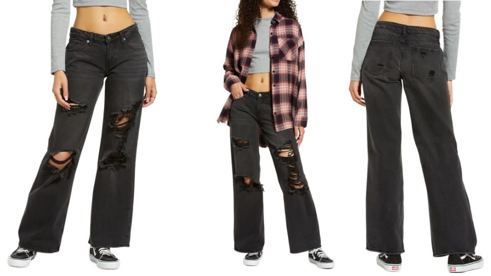 BP. Women's Destroyed Wide Leg Jeans - Nordstrom, $39 (originally $65)