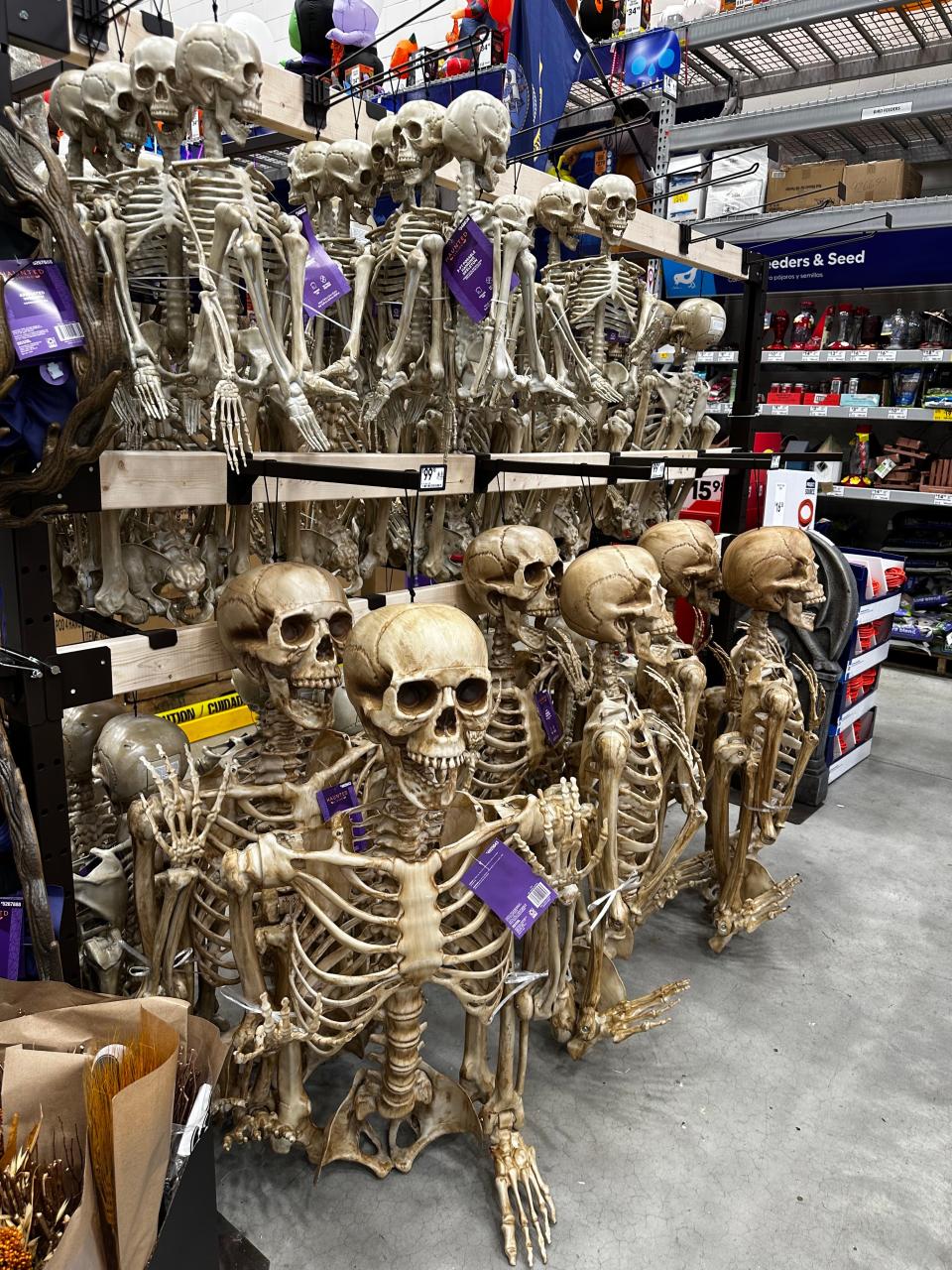 Halloween decorations at Lowe's on September 12, 2023.