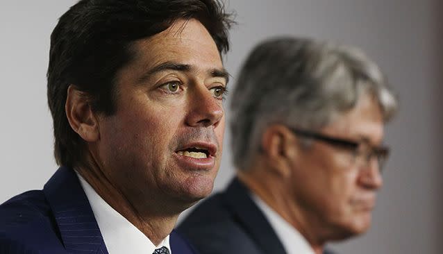 AFL CEO Gillon McLachlan confirmed the League had discussions about the Brownlow after the verdict was handed down, which has rocked the entire code in what's been described as a 'very dark period' for the League. Photo: Getty