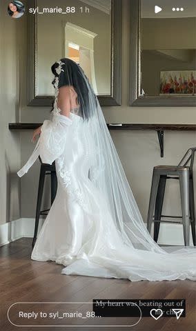 <p>Sylvia Elsrode /Instagram</p> Sylvia Elsrode in her wedding dress