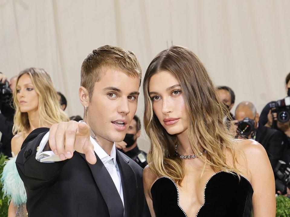 Justin Bieber and Hailey Baldwin at the 2021 Met Gala (Getty Images)