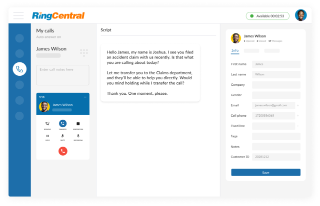 Messages, Video, Phone, Contact Centre & AI Solutions in one Platform by  RingCentral