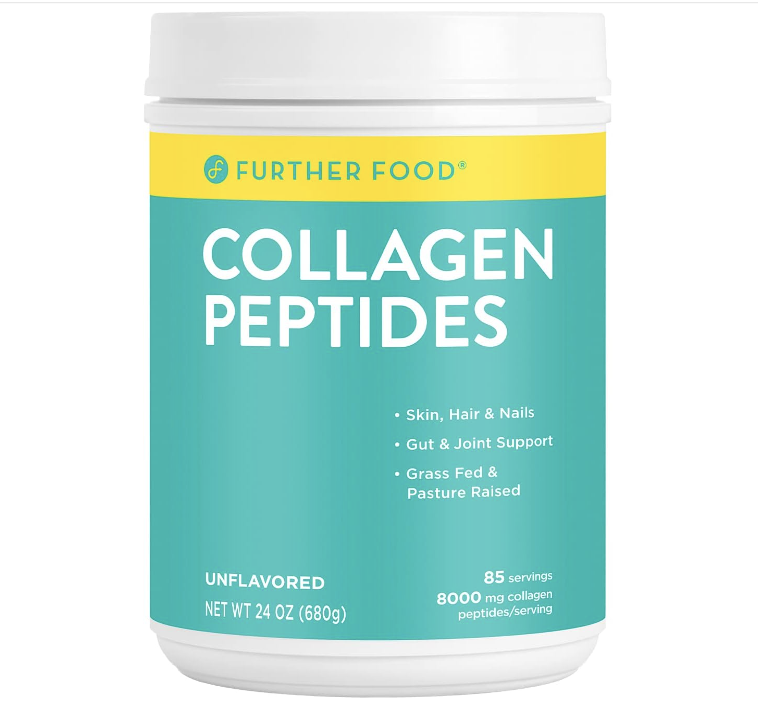 <p><a href="https://www.amazon.com/Collagen-Supplement-Unflavored-Grass-Fed-Hydrolyzed/dp/B01M8I6I3M/ref=sr_1_1_sspa?crid=1LK107D7EX7HW&keywords=2.+Further+Foods+Collagen+Peptides&qid=1695251096&sprefix=2.+further+foods+collagen+peptides%2Caps%2C105&sr=8-1-spons&sp_csd=d2lkZ2V0TmFtZT1zcF9hdGY&psc=1&tag=syn-yahoo-20&ascsubtag=%5Bartid%7C2140.g.44787992%5Bsrc%7Cyahoo-us" rel="nofollow noopener" target="_blank" data-ylk="slk:Shop Now;elm:context_link;itc:0;sec:content-canvas" class="link rapid-noclick-resp">Shop Now</a></p><p>Collagen Peptides</p><p>amazon.com</p><p>$49.49</p>