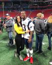 <p>Phillip Dorsett and his girlfriend Moriah Beaty pose for a photo on the field. (Instagram/mobeatz20) </p>