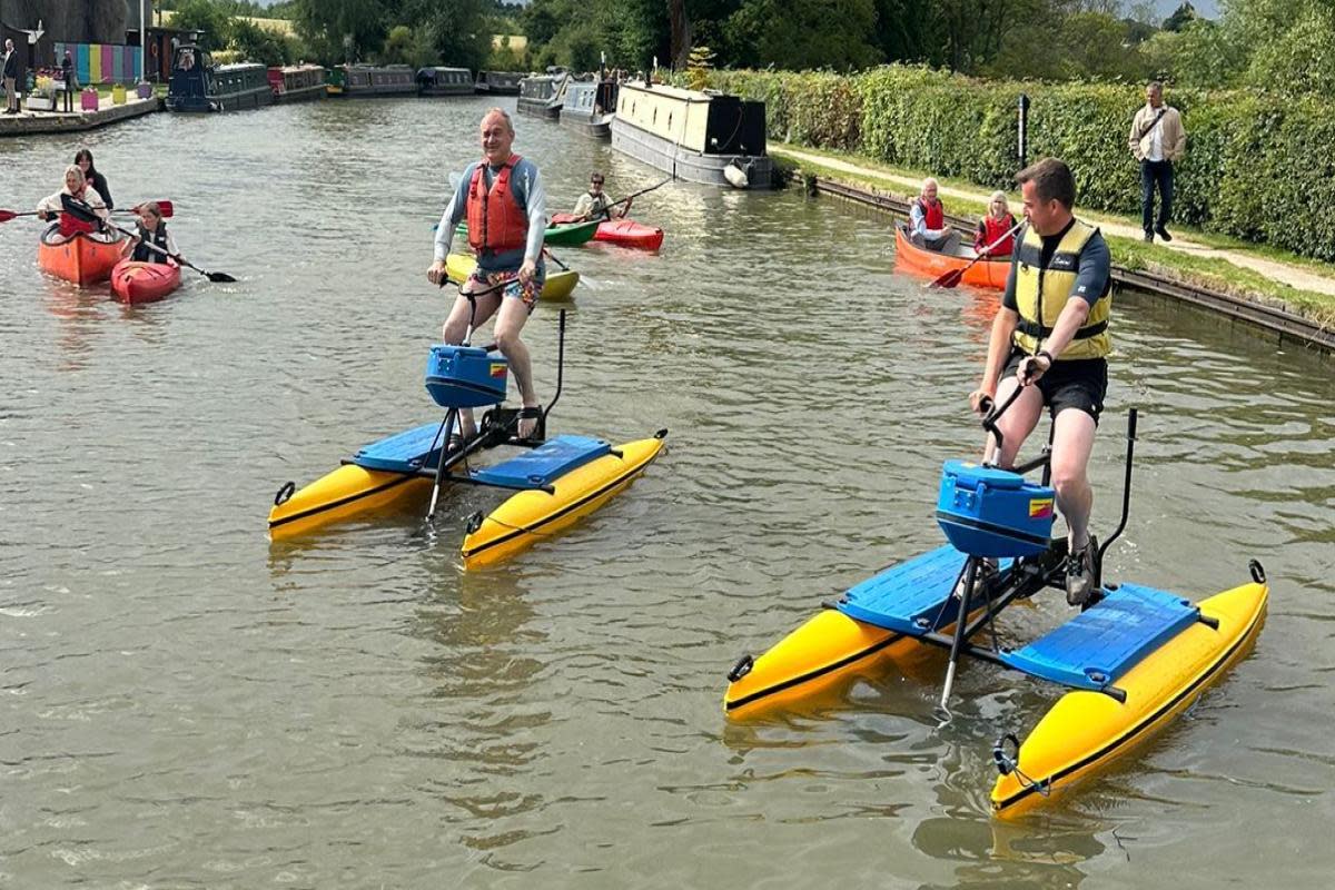 Ed Davey took to the water in Oxfordshire. <i>(Image: Lib Dems)</i>