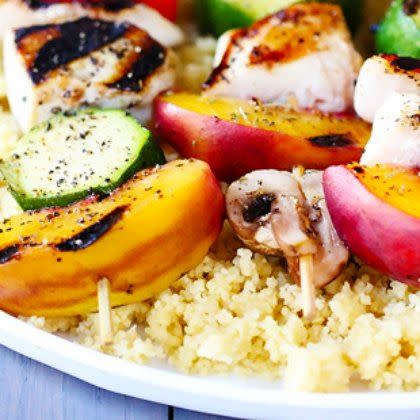 Peach and Chicken Kabobs