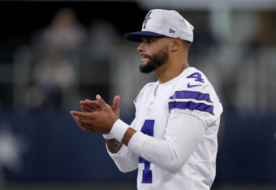 Last October, Dak Prescott couldn't feel his toes following a broken ankle. On Thursday, he'll lead the Dallas Cowboys into the 2021 NFL season opener at Tampa Bay. (Photo by Tom Pennington/Getty Images)