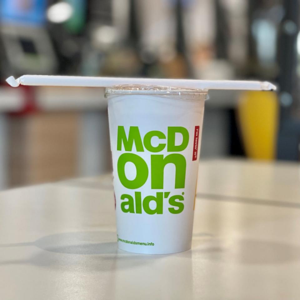 A strawberry milkshake at a McDonald’s (Liam McBurney/PA) (PA Wire)