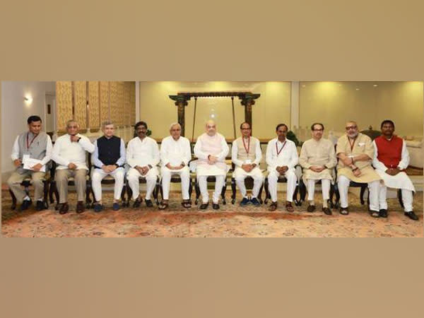 Union Home Minister Amit Shah with Chief Ministers and other senior officials.