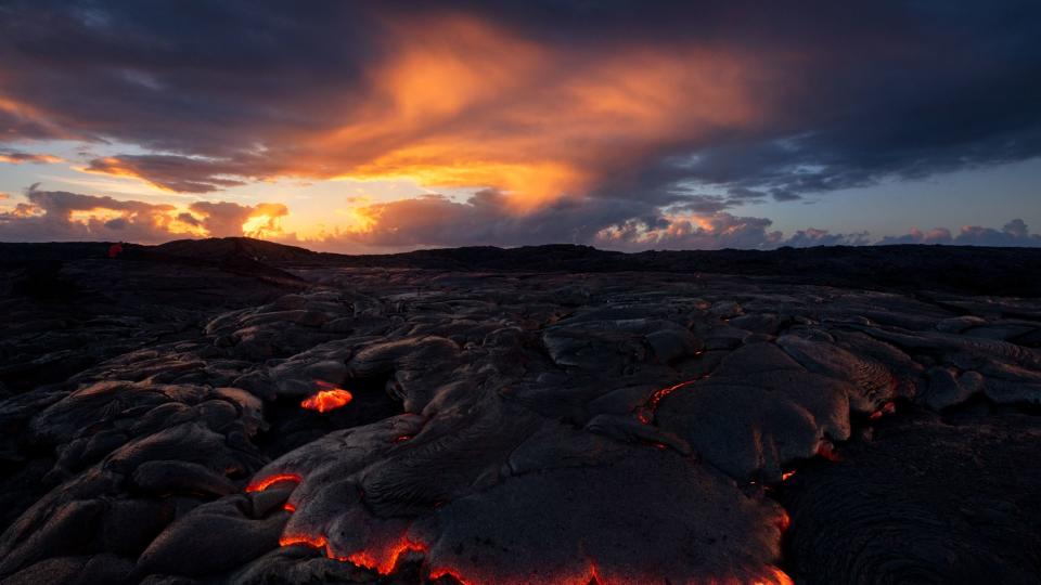 Lava Surface flow front at Big island Hawaii