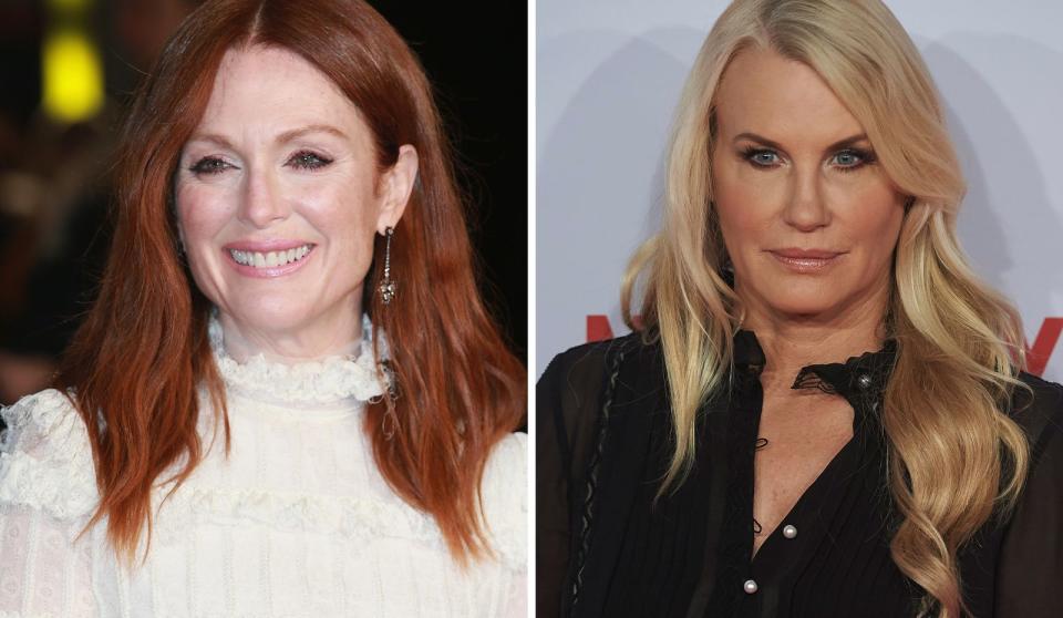 Sie sind beide am 3. Dezember 1960 geboren, seit rund 40 Jahren im Geschäft und drehten mit den wichtigsten Regisseuren Hollywoods. Doch die Karrieren von Daryl Hannah (rechts) und Julianne Moore entwickelten sich in den letzten Jahren sehr unterschiedlich. Während Daryl Hannah kaum noch Rollen bekommt, könnte es für Julianne Moore kaum besser laufen. (Bild: Chris Jackson/Carlos Alvarez/Getty Images)