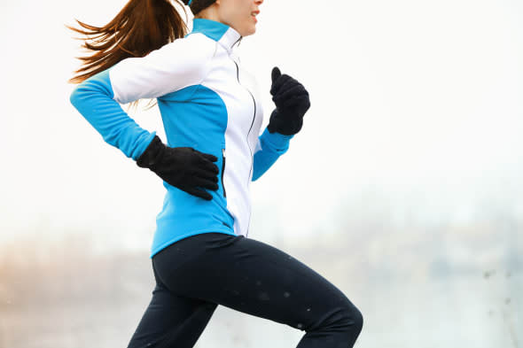 running athlete woman sprinting ...