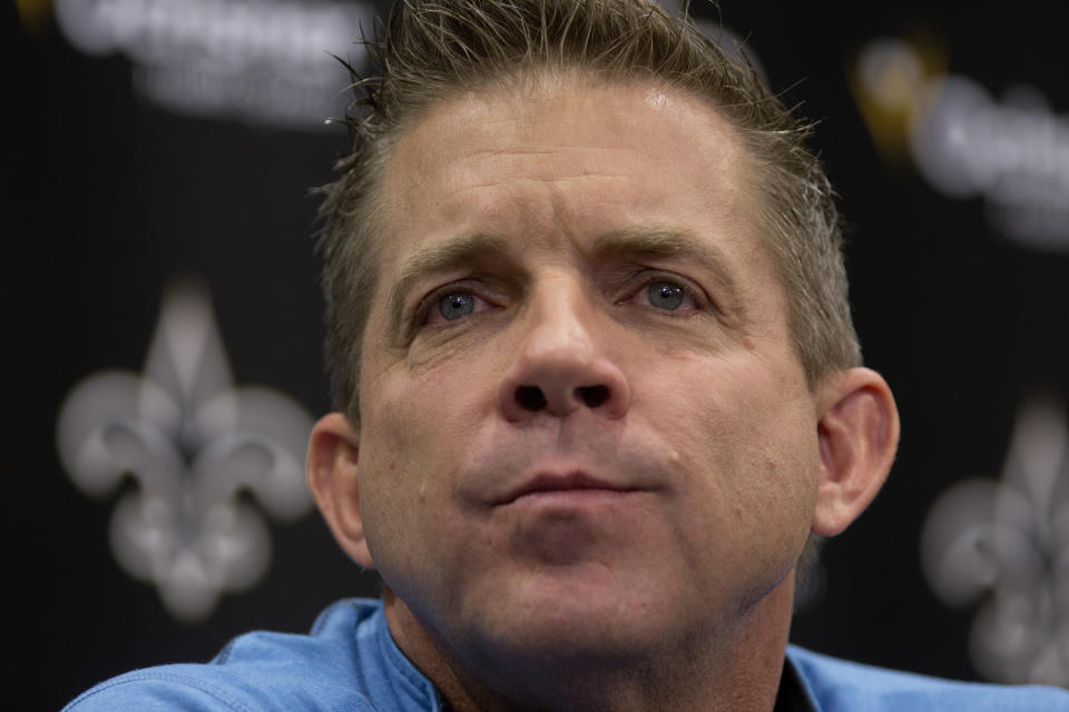 Sean Payton trainierte die Saints 15 Saisons lang.  (AP Photo/Max Becherer)