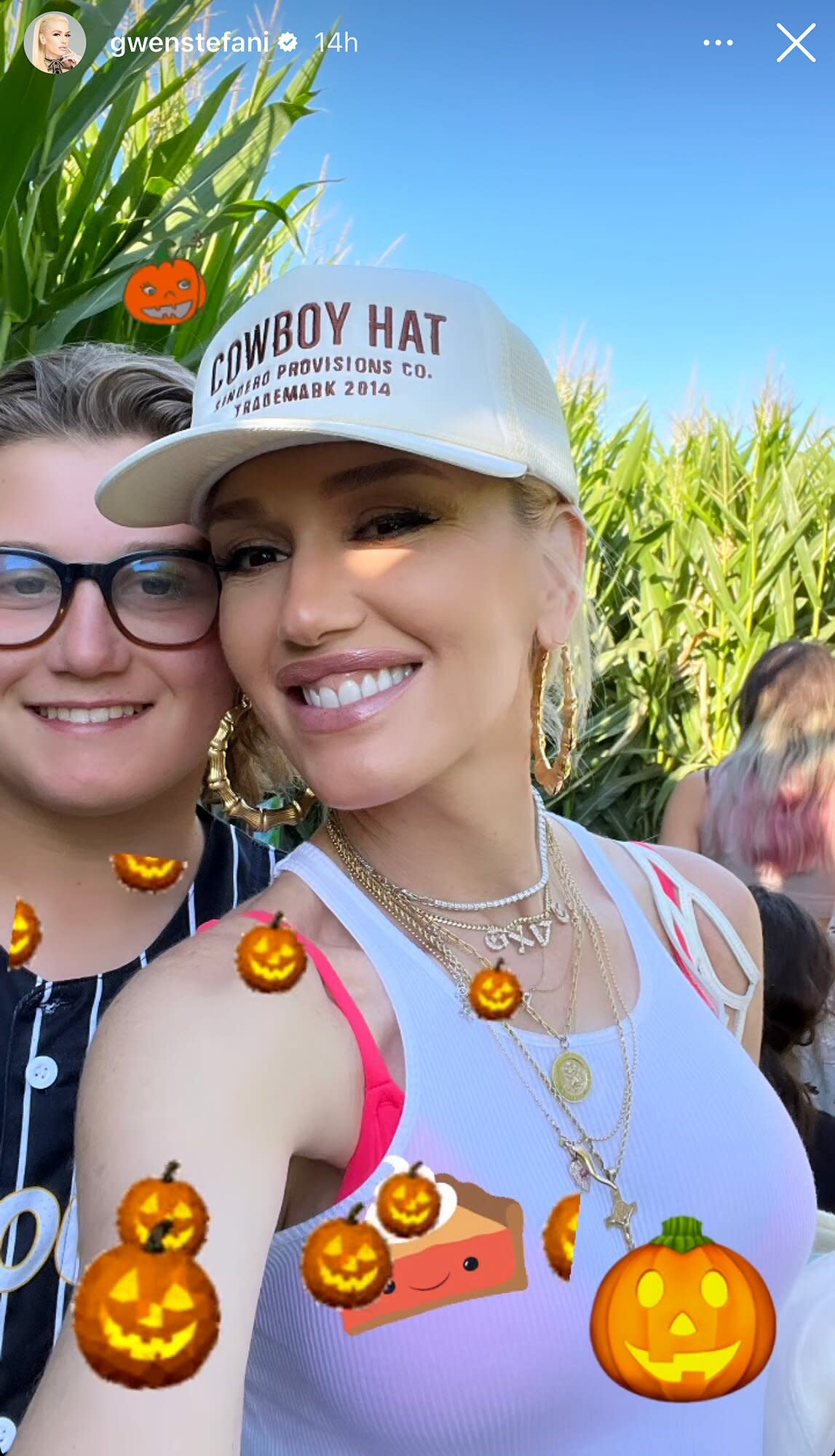 Gwen Stefani Hits the Corn Maze with Sons Zuma and Apollo, Along with Her Brother's Family