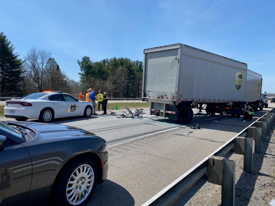 IUSB sculpture professor Dora Natella died at the scene on Tuesday, April 11 after a Toyota in which she was a passenger crashed into a semi-truck on the Indiana Toll Road near Mishawaka.