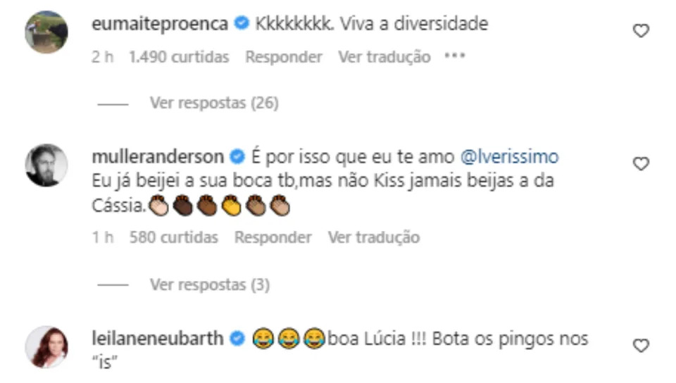 Atores repercutem coment&#xe1;rios homof&#xf3;bicos de Cassia Kis (Foto: Reprodu&#xe7;&#xe3;o/Instagram)