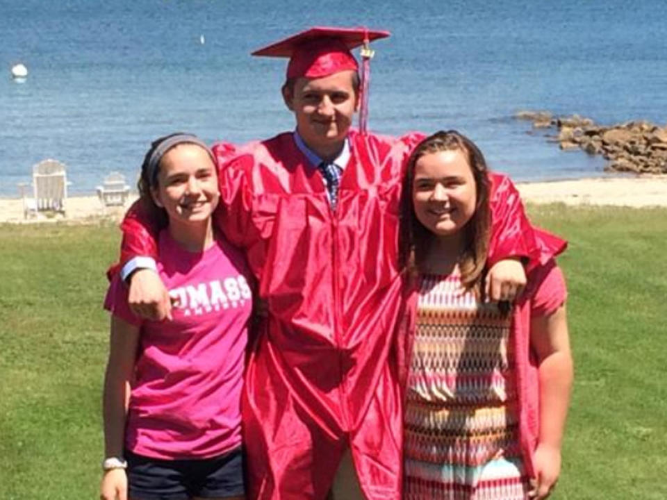 Conrad Roy with his younger sisters, Morgan and Camdyn / Credit: Lynn Roy