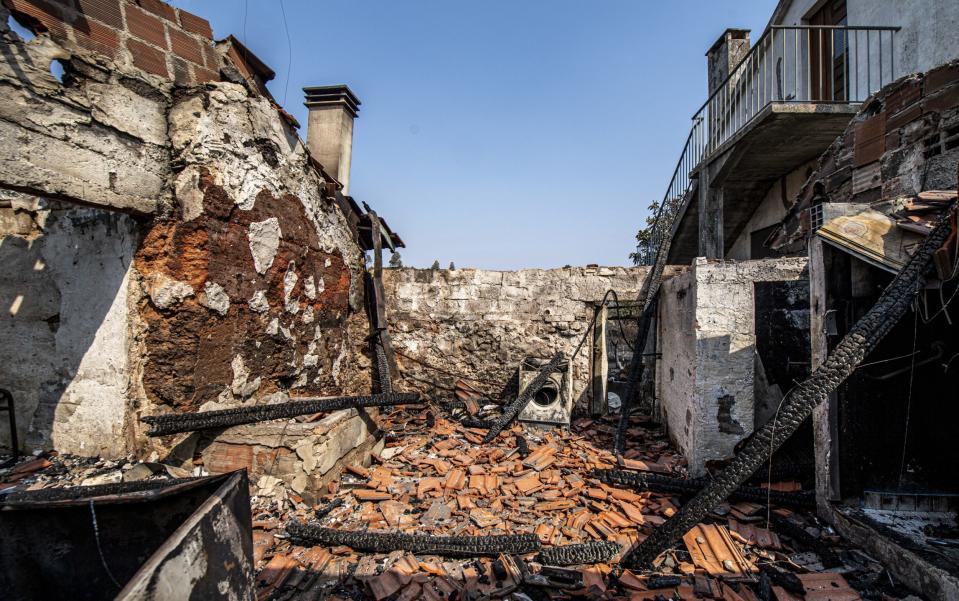 A burnt house at Mouta on July 15, 2022 in Alvaiazere, Portugal - Octavio Passos/Getty Images