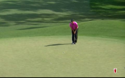 Reed on 8th for birdie - Credit: Sky Sports