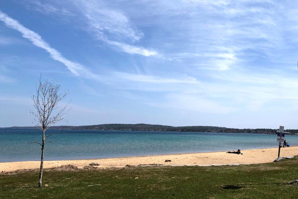 Clinch Park Beach in Traverse City, Michigan.